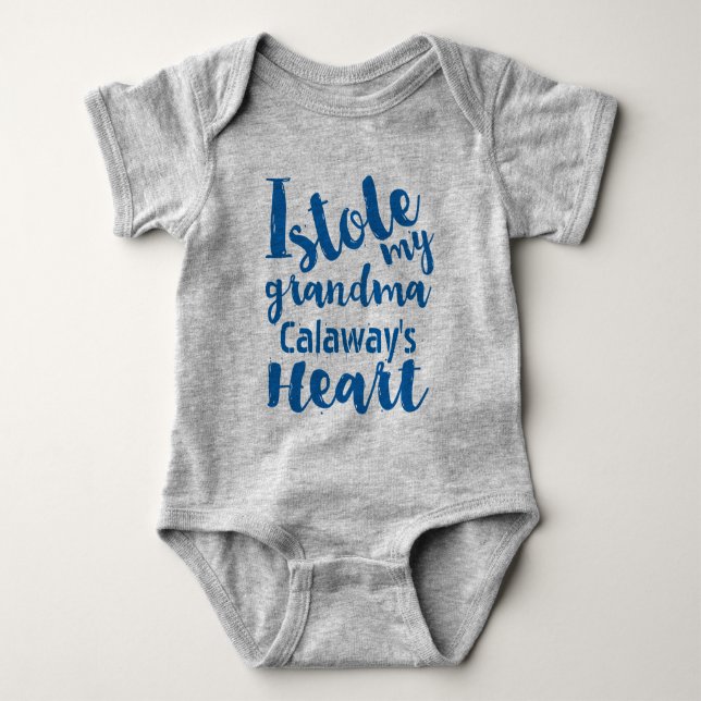 Personlig Blue Sports lagrar mina mormor Heart T Shirt (Framsida)