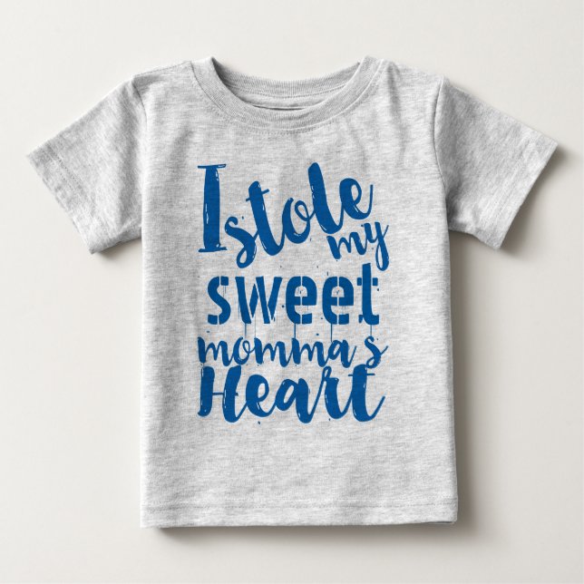 Personlig Blue Sports Stole My Mommas Heart Tröja (Framsida)