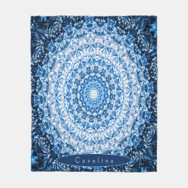 Personlig Blue Stone Mandala Fleecefilt