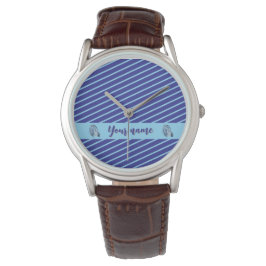 Personlig Blue Stripe Armbandsur