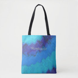 Personlig Blue Tie Dye Ocean Wave Tygkasse