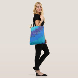 Personlig Blue Tie Dye Ocean Wave Tygkasse