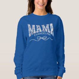 Personlig Blue Toile Coquette MAMMA T Shirt