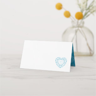 Personlig blue topaz eart ställe gäst placeringskort