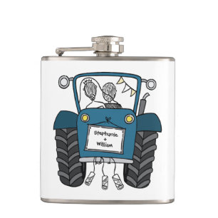 Personlig Blue Tractor Landsbyggsbröllop Gift Fickplunta