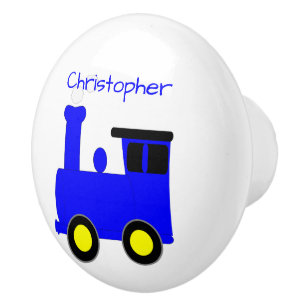 Personlig Blue Train Design Knopp