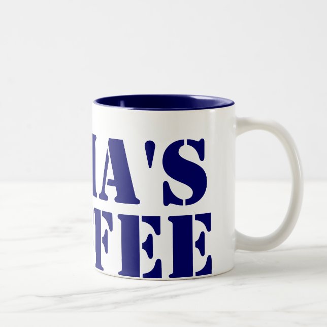 Personlig Blue Två-Tonad Mugg (Höger)