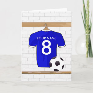 Personlig Blue White Football Ocer Jersey Kort