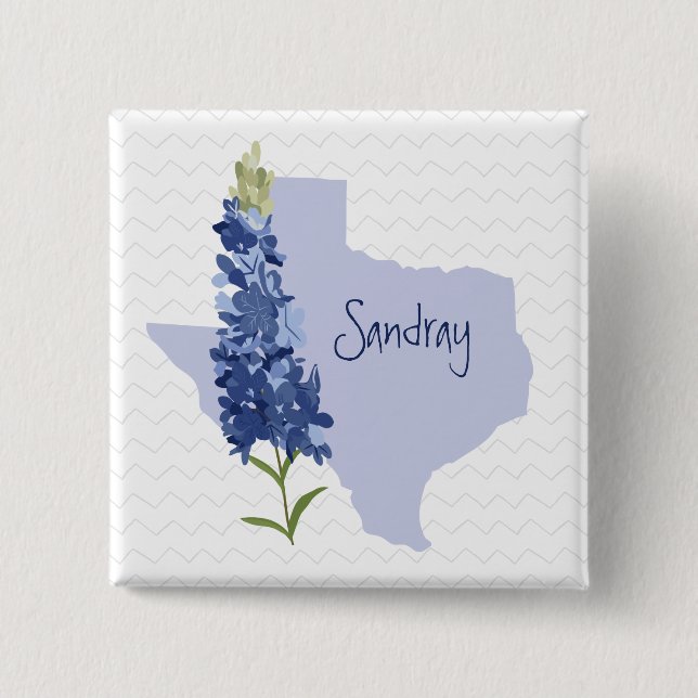 Personlig Bluebonnet Texas Knapp (Framsida)