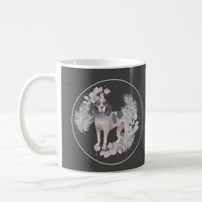Personlig Bluetick Coonhound Kaffemugg (Vänster)