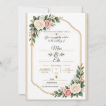 Personlig Blush Rosa Roséguld Bröllopsbåge