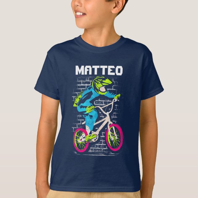 Personlig Bmx T-Shirt - Bmx Bike Graffiti (Framsida)