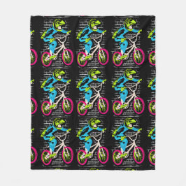 Personlig Bmx Ull - Bmx Bike Graffiti Fleecefilt