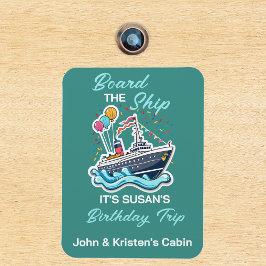 Personlig Board of Birthday Cruise Funny Group Magnet