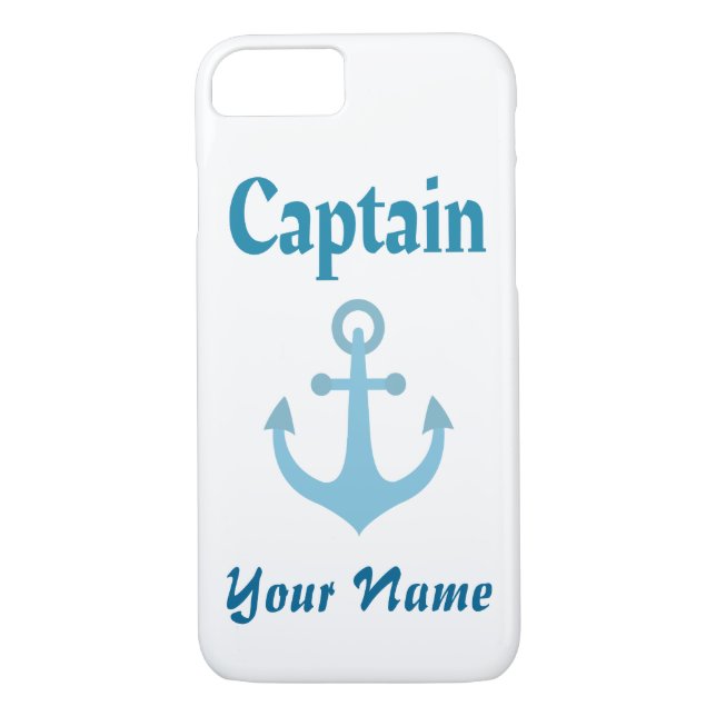 Personlig Boat kapten Anchor Case-Mate iPhone Skal (Baksida)