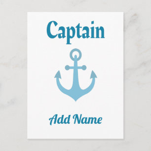 Personlig Boat kapten Anchor Vykort