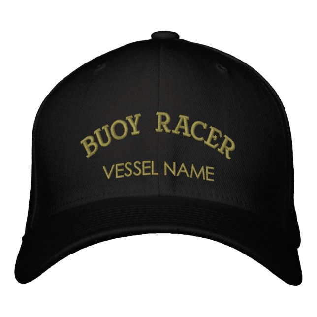Personlig Boat Namn Buoy Racer Hat Broderad Keps (Framsida)