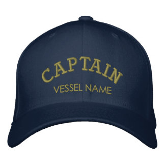Personlig Boat Namn kapten Hat Broderad Keps
