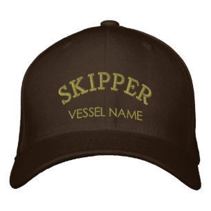 Personlig Boat Namn Skipper Hat Broderad Keps