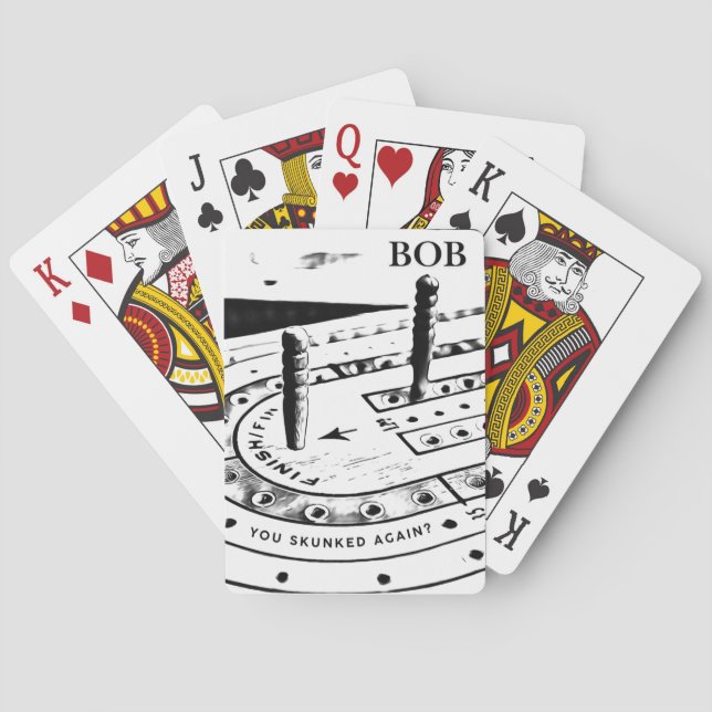 Personlig Bob Namn | Cribbage Casinokort (Baksidan)