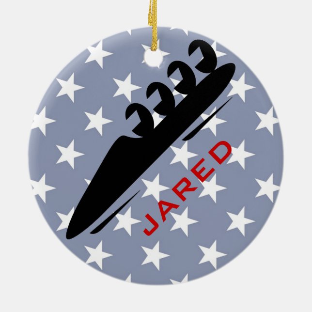 Personlig BobSledding Ornament (Baksidan)