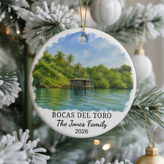 Personlig Bocas Del Toro Keramisk Ornament, Best Julgransprydnad Keramik