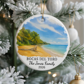 Personlig Bocas Del Toro Keramisk Ornament, Best Julgransprydnad Keramik