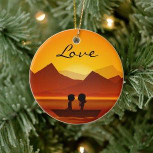 Personlig Boeing par Mountain KÄRLEK Ornament
