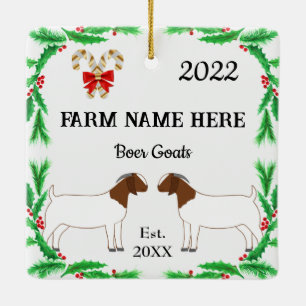 Personlig Boer Goat Farm jul Julgransprydnad Keramik