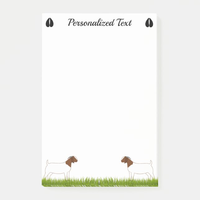 Personlig Boer Goat Farm Post-it Block (Framsida)