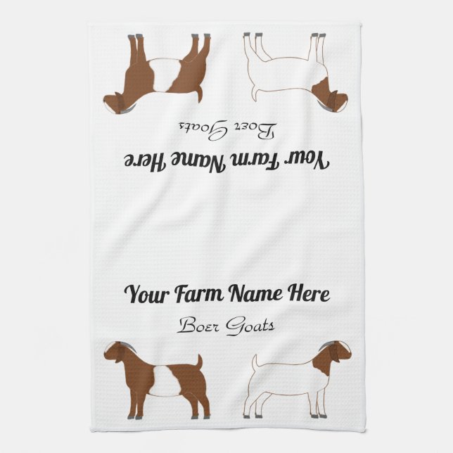 Personlig Boer Goat Kökshandduk (Vertikal)