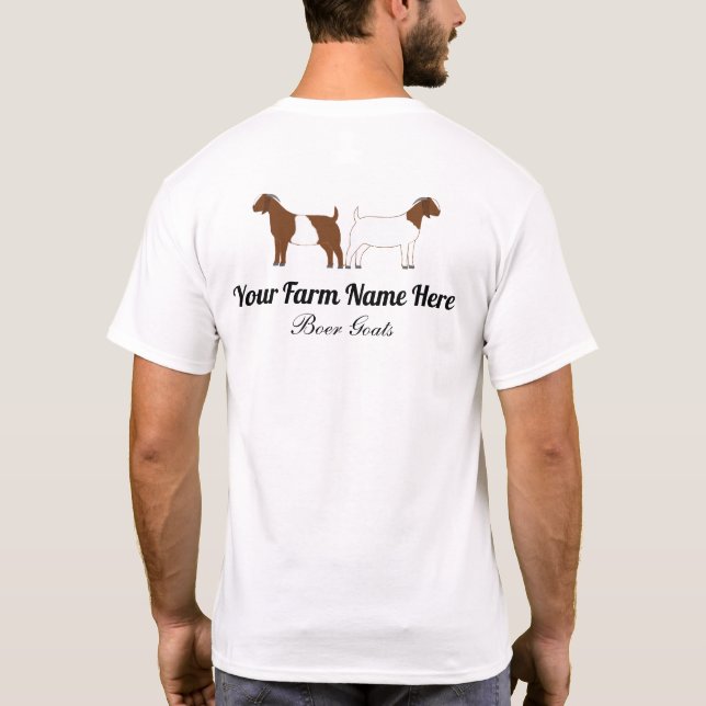 Personlig Boer Goat T Shirt (Baksida)