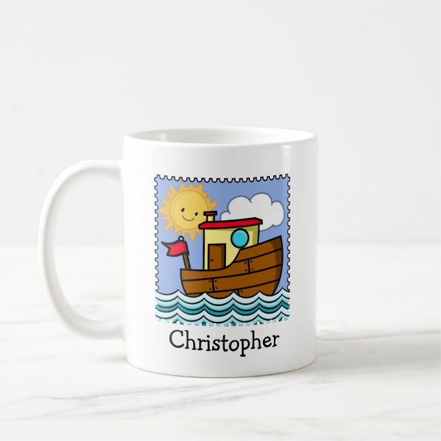 Personlig bogserbåt kaffemugg (Vänster)