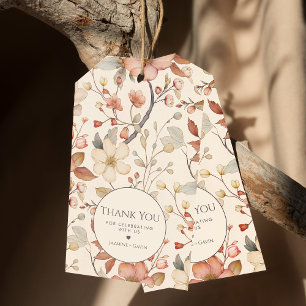 Personlig Boho Beige Kräm Vildblomma Tack Kort
