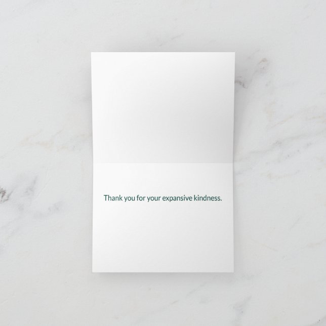 Personlig Boho Berg Tackkort  (Inuti)