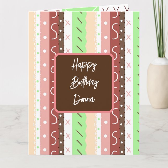 Personlig Boho Birthday Whimsical Kort (Framsida)