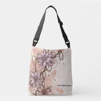 Personlig Boho Blommig Brudtärna Present Axelväska