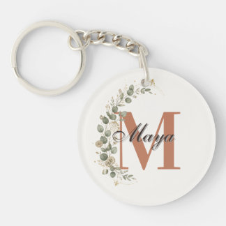 Personlig Boho Blommig Monogram