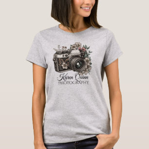 Personlig, Boho Camera Print, Photography Brand T Shirt