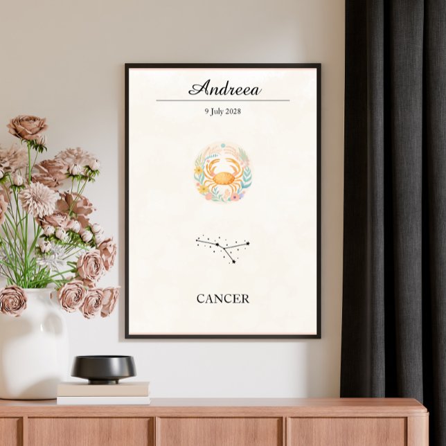 Personlig Boho Cancer Zodiak Stjärnbild Poster (Skapare uppladdad)