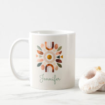 Personlig Boho-kaffemugg till mors dag