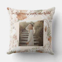 Personlig Boho-kudde - Bohemisk fotogåva