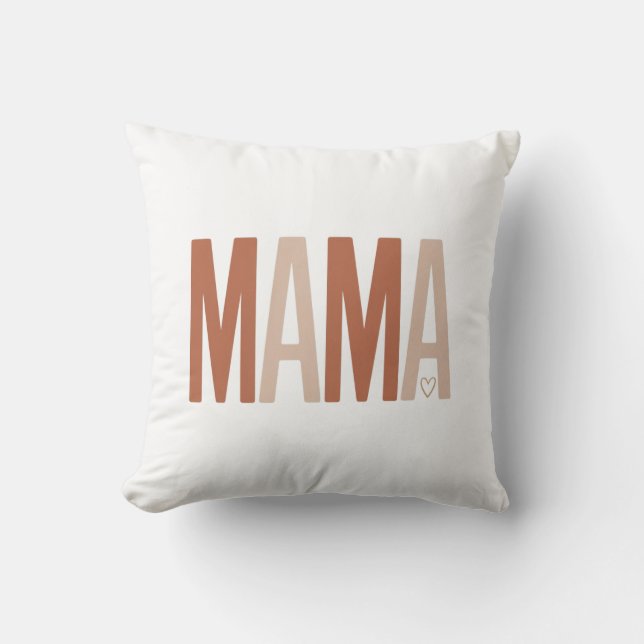 Personlig Boho MAMA Jordton MorDag  Kudde (Framsida)