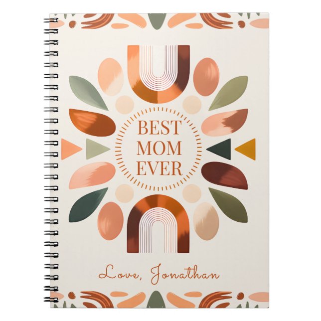 Personlig Boho Mamma Anteckningsbok Present (Framsidan)