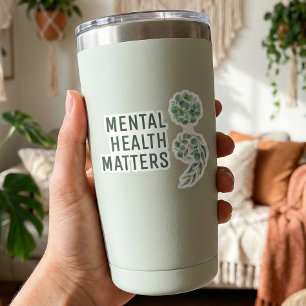 Personlig Boho Mental Hälsa Semikolon Grönska Klistermärken