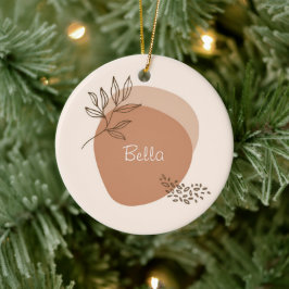 Personlig boho minimalist julgransprydnad keramik