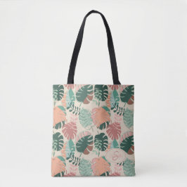 Personlig Boho Monstera Summer Tote Bag Tygkasse