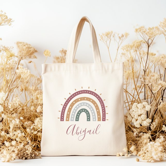 Personlig Boho Muted Earth Tones Tygkasse (Skapare uppladdad)