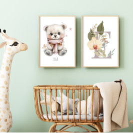 Personlig Boho Nursery Decor Wall Art