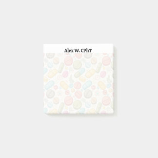 Personlig Boho Pharmacy 3x3 Fästiga anteckningar Post-it Block